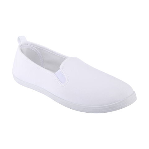 white slip on shoes