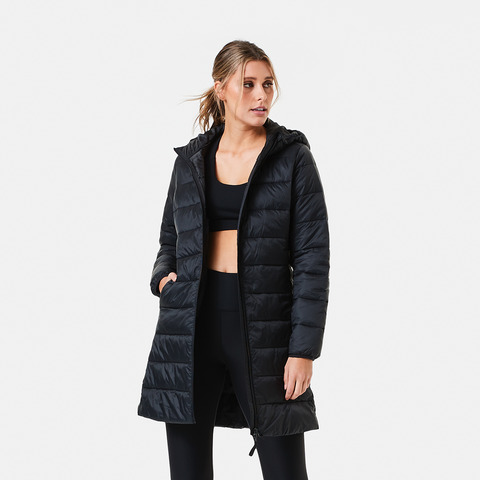 womens long packable coat