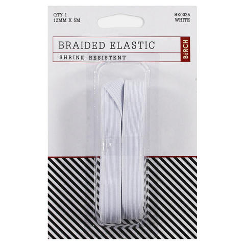 5m Birch Braided Elastic | Kmart