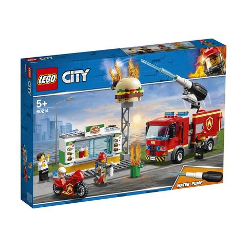 Lego City Fire Burger Bar Fire Rescue 60214 Kmart - fire station roblox