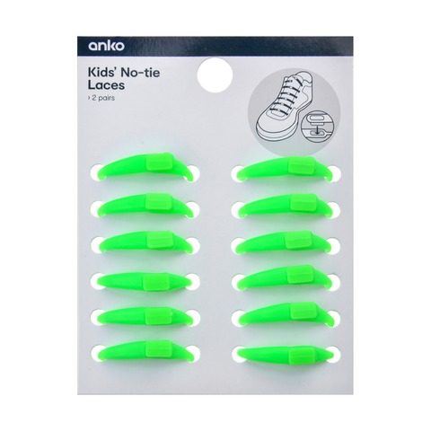 No-Tie Laces - Green | Kmart