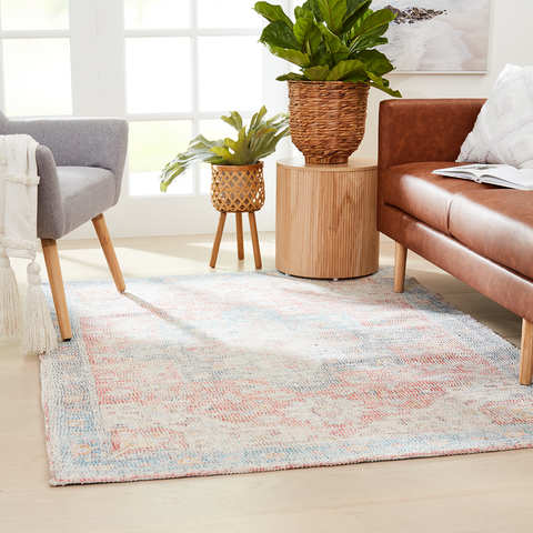 Sheared Wool Blend Um Printed Rug Kmart
