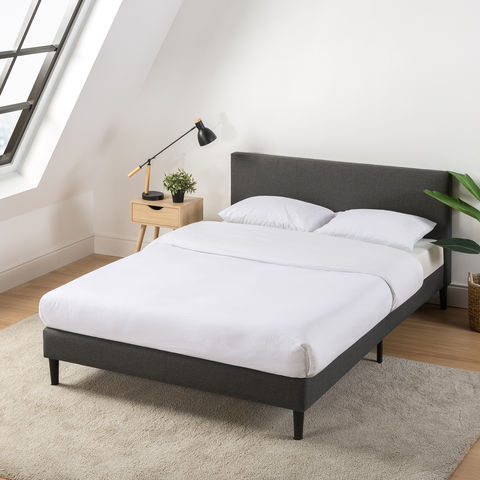Queen Bed Collette Fabric Frame Kmart, Queen Mattress On Double Bed Frame