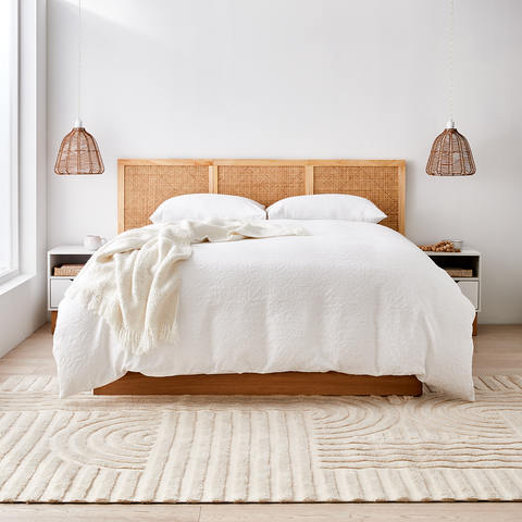 King Bed Rattan Bedhead Kmart