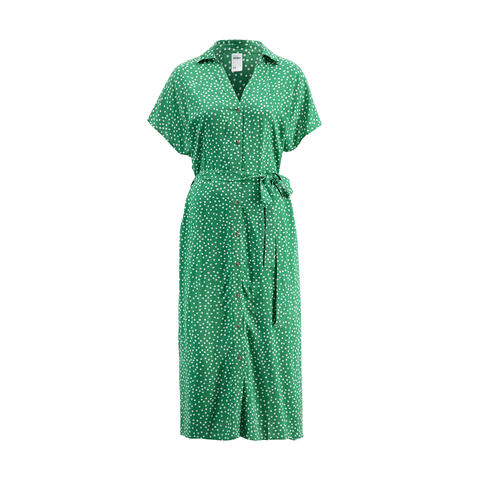 button front corduroy dress