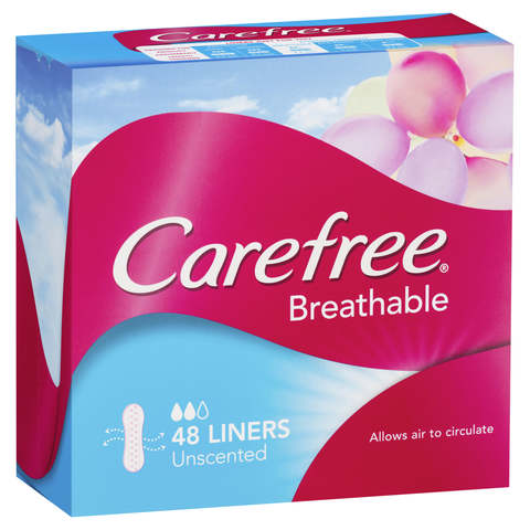 Carefree 48 Pack Breathable Unscented Liners Kmart