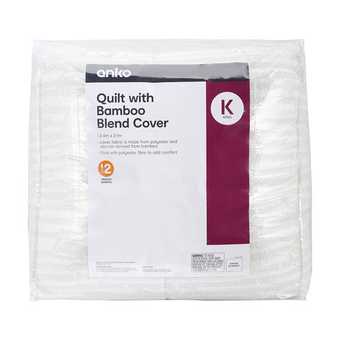Medium Warmth Bamboo Blend Cover Quilt King Bed Kmart
