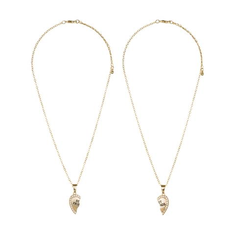 best friend heart necklaces gold