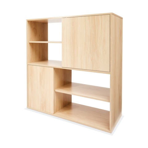 Oak Look Storage Bookshelf Kmart