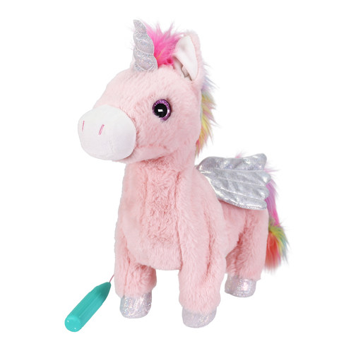 walking unicorn plush toy