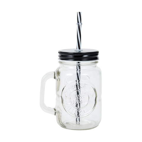 Badge Drink Jar And Straw Kmart Badge Drink Jar And Straw Kmart