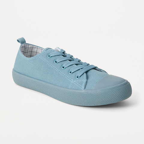 teal canvas shoes