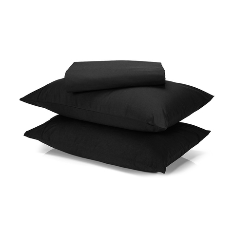 225 Thread Count Sheet Set Queen Bed Black Kmart