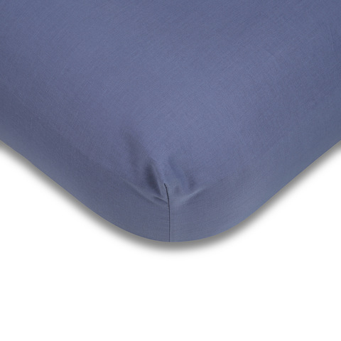 Fitted Sheet King Single Bed Mid Blue, King Bed Fitted Sheet