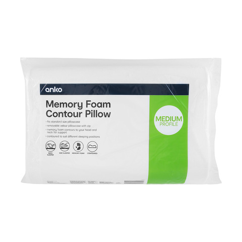 Memory Foam Contour Pillow - Medium 