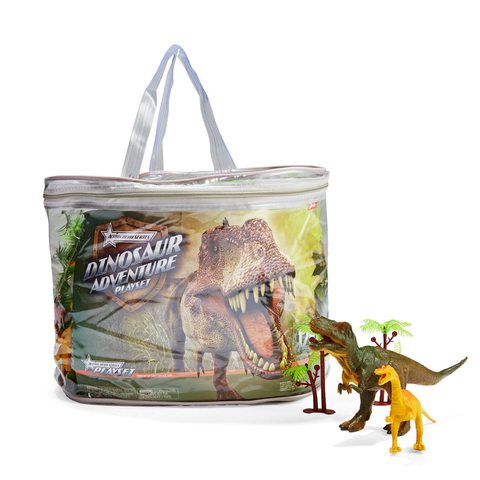 bag of plastic dinosaurs