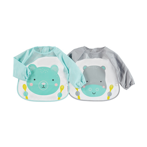 2 Pack Sleeved Bibs | Kmart