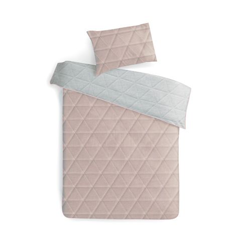 Cotton Cot Comforter Set Chambray Pink Kmart