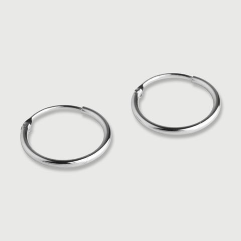 14mm Sterling Silver Hoop Earrings Kmart