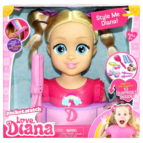 Pocket Watch Love Diana Doll Styling Head Kmart