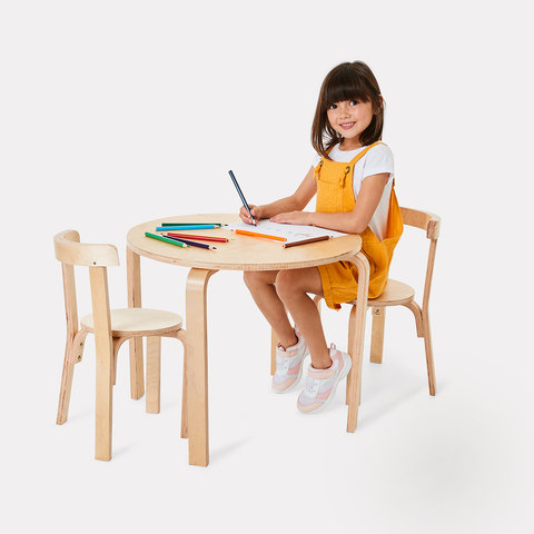 3 Piece Table Chair Set Natural Kmart, Youth Table And Chairs Set
