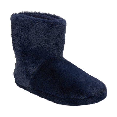 grey furry slipper boots
