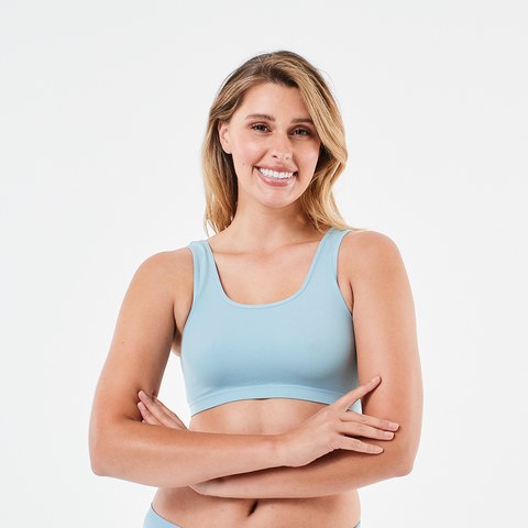 Co Ordinated Seamfree Ribbed Crop Bra Kmart
