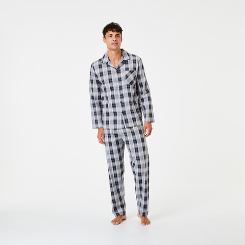 Printed Flannel Pyjama Set Kmart