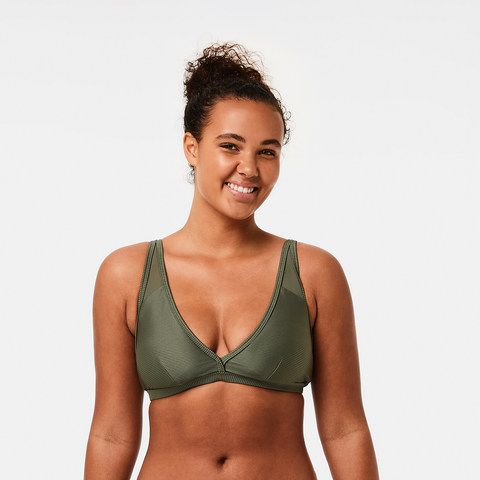 Mesh Insert Bikini Top Kmart
