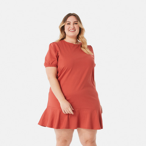 cap sleeve drop waist dress