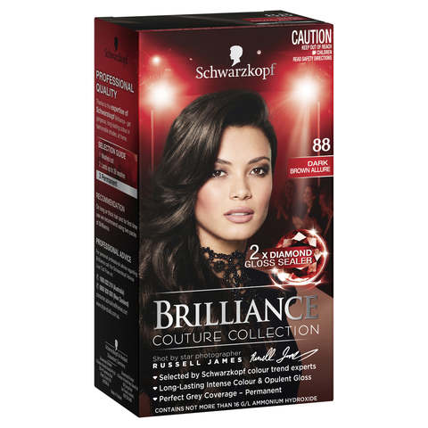 Schwarzkopf Brilliance Hair Colour 88 Dark Brown Allure Kmart