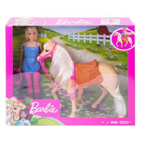 barbie doll & horse