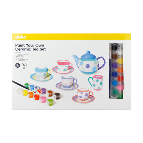 paint a ceramic tea set