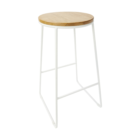 White Industrial Stool Kmart