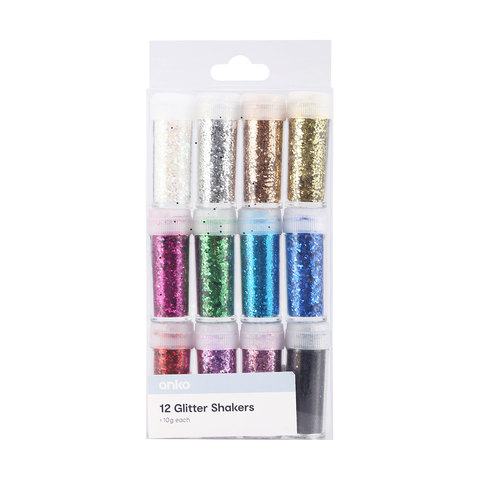 12 Pack Glitter Shakers | Kmart