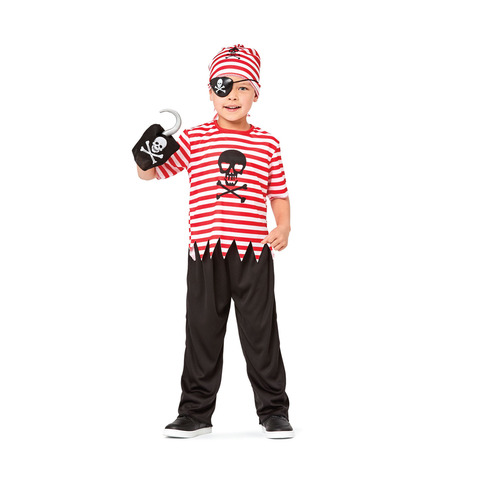 Pirate Costume Ages 6 8 Kmart - pirate clothing roblox