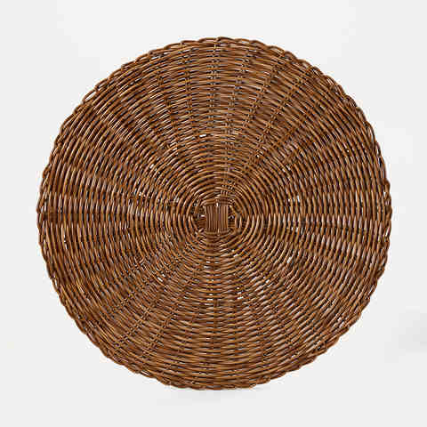Rattan Look Woven Round Placemat Kmart, Round Straw Placemats