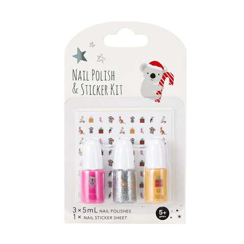 Kids Christmas Nail Polish Sticker Kit Koala Kmart Kids Christmas Nail Polish Sticker Kit Koala Kmart