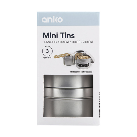 Mini Tins - Set of 3 | Kmart Mini Tins - Set of 3 | Kmart