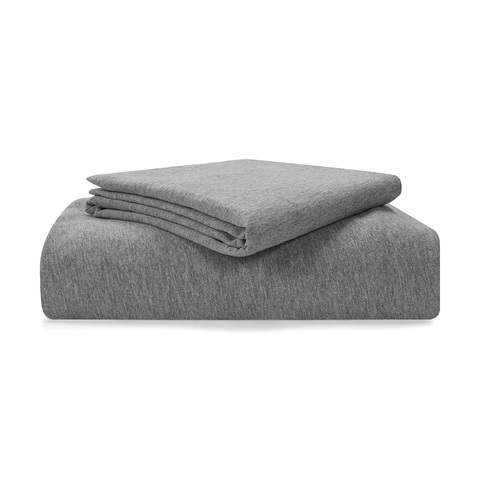 Jersey Fitted Sheet Set Single Bed, Grey Jersey Bedding King Size