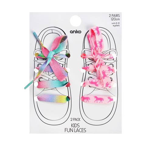 2 Pack Flat Shoelaces | Kmart