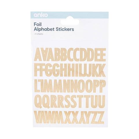Foil Alphabet Stickers Kmart Foil Alphabet Stickers Kmart