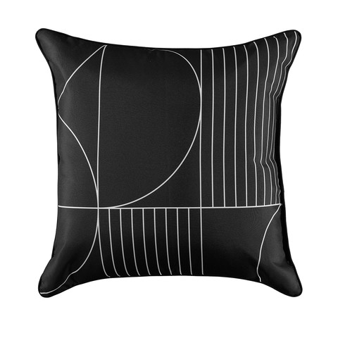 Geo Outdoor Cushion Grey Kmart