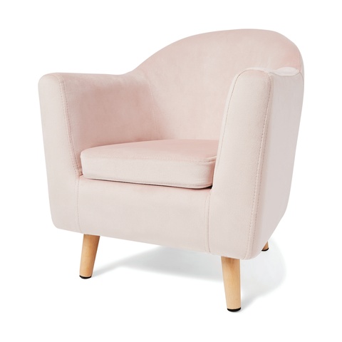 Kids Velvet Chair Pink Kmart