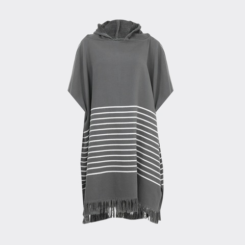 Hooded Beach Towel - Charcoal | Kmart