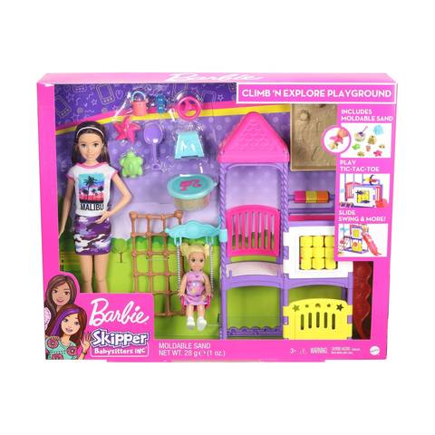 barbie skippers babysitter stroller playset with doll