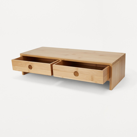 2 Bamboo Desk Top Drawers Kmart