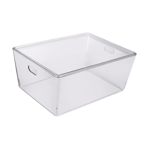 Shiny Medium Clear Plastic Tub Kmart, Clear Storage Containers Kmart