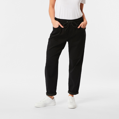 black jean jogger pants