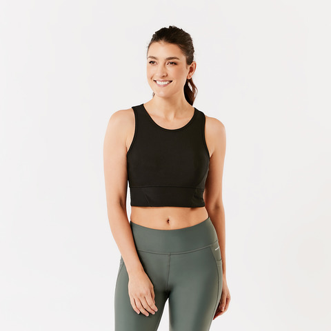 Active Womens Ribbed Crop Top Kmart